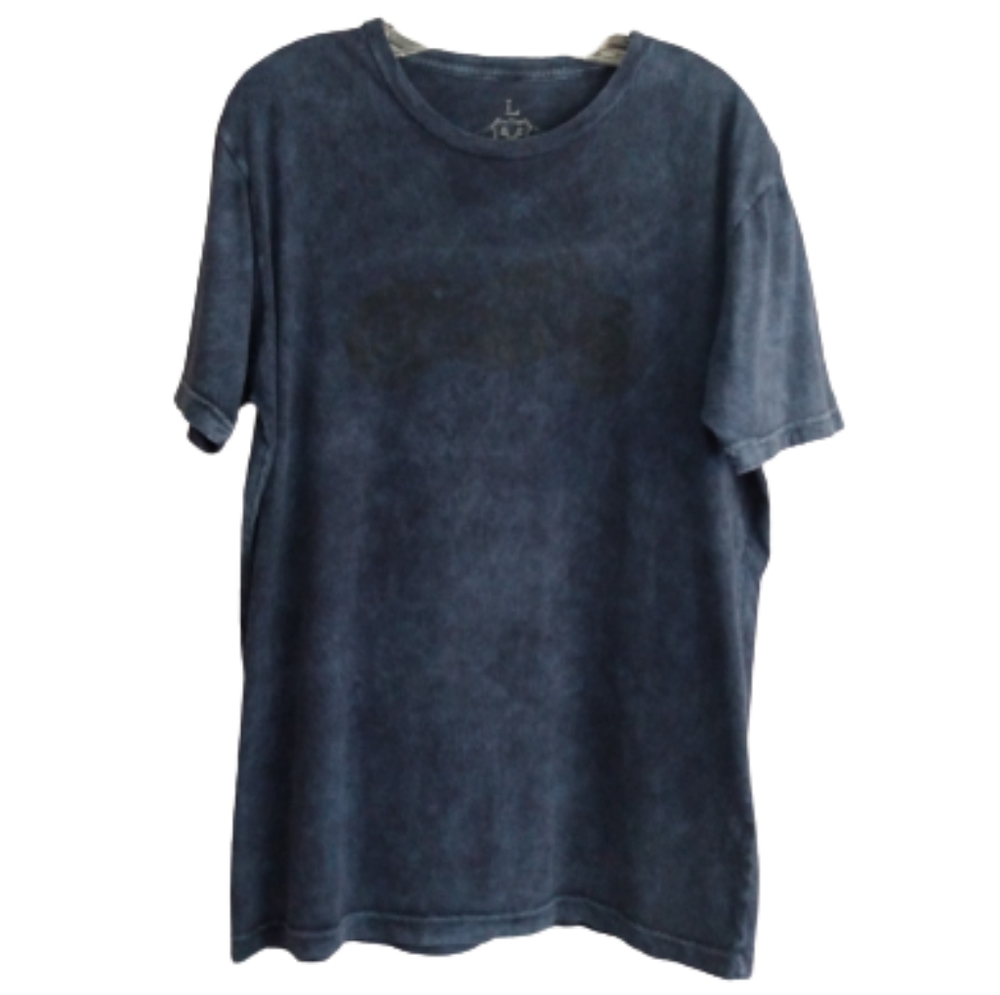 AXEL BRAND Blue Motorcycle Short Sleeve Tee L